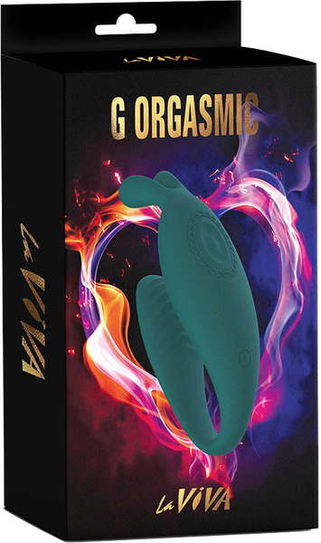 La ViVA G Orgasmic Rechargeable Couples Vibrator with Remote Control - Teal