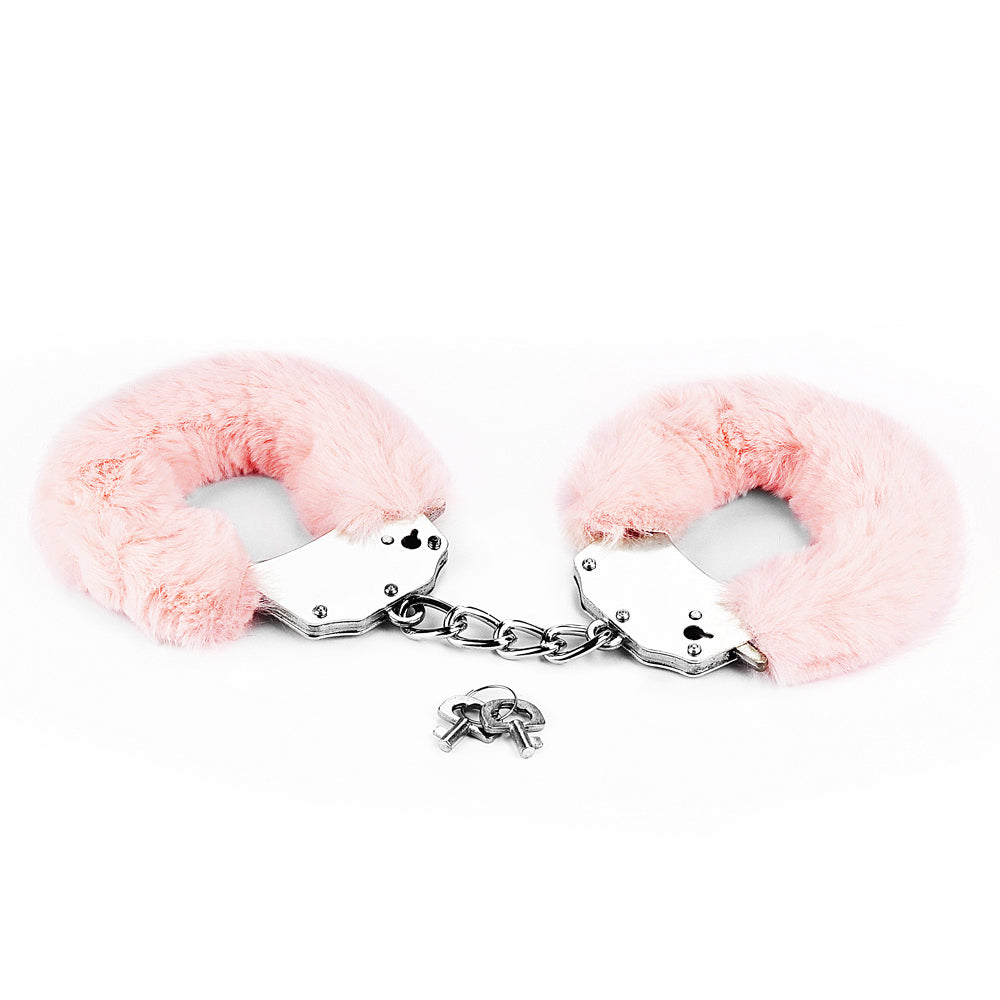 Lovetoy Products Fetish Pleasure Fluffy Hand Cuffs - Pink