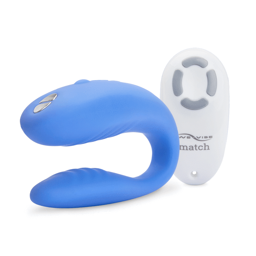 We-Vibe Match Rechargeable Couples Vibrator with Remote Control - Blue