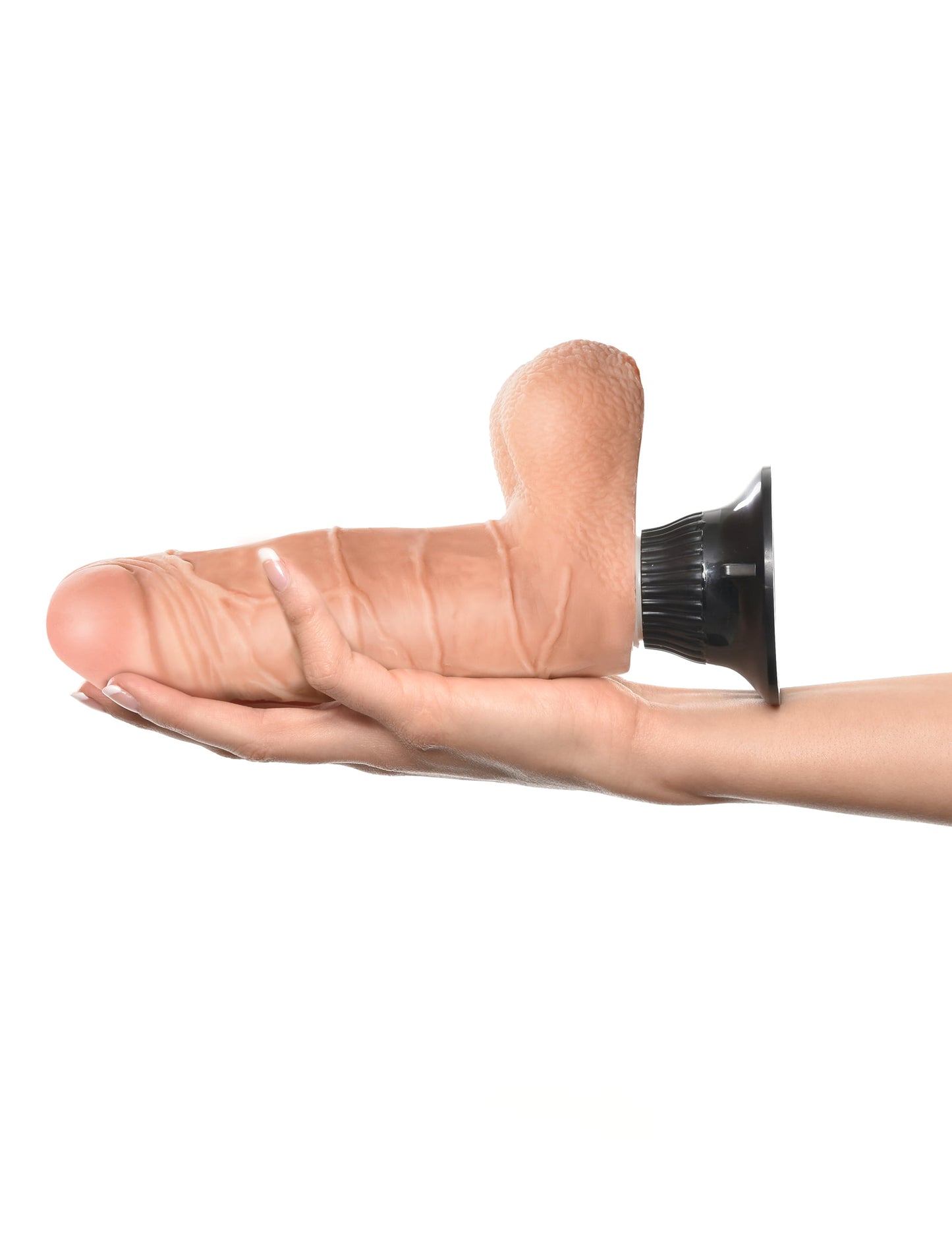 Pipedream Real Feel Deluxe No.1 - 6.5" Suction Cup Vibrating Dong - Light