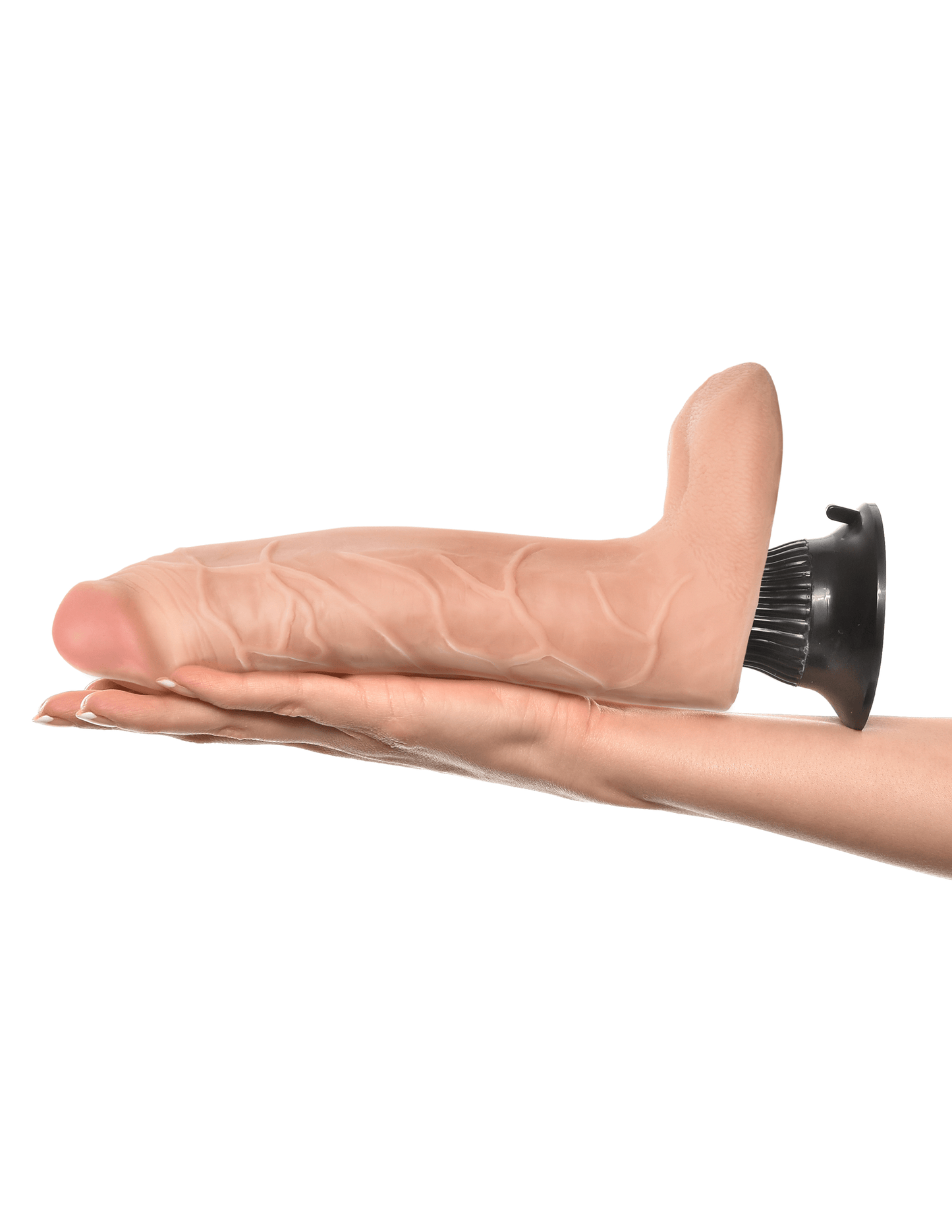 Pipedream Real Feel Deluxe No.6 - 8.5" Suction Cup Vibrating Dong - Light