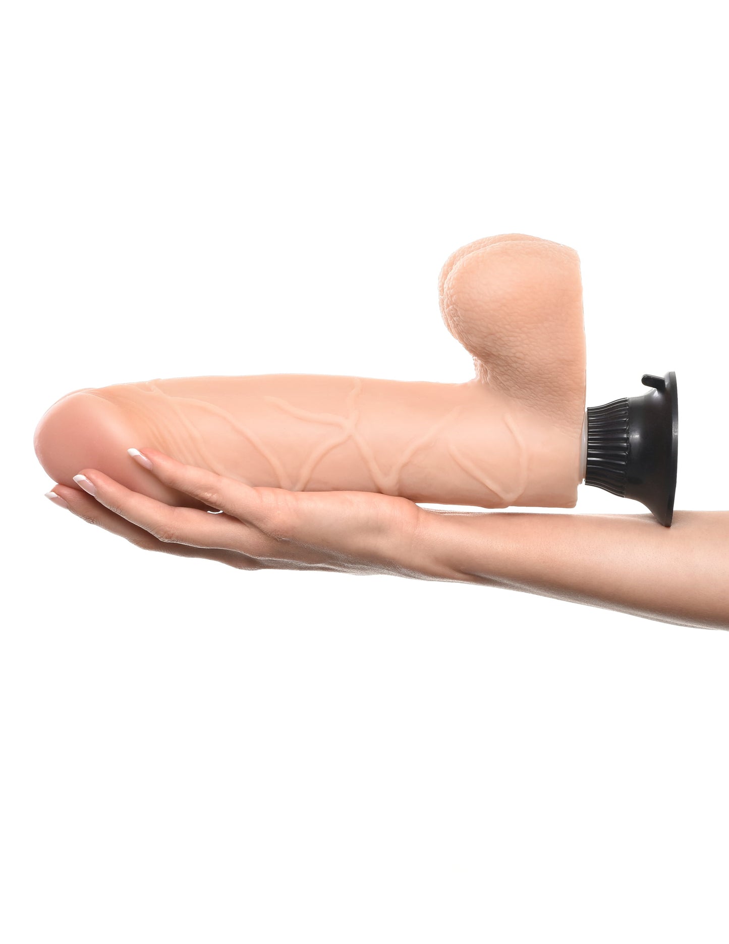Pipedream Real Feel Deluxe No.10 - 10" Suction Cup Vibrating Dong - Light