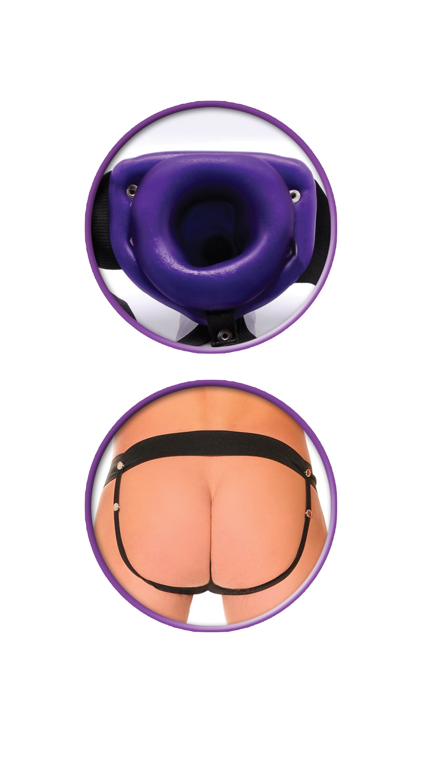 Pipedream Fetish Fantasy Series For Him or Her Vibrating Hollow Strap-On - Light