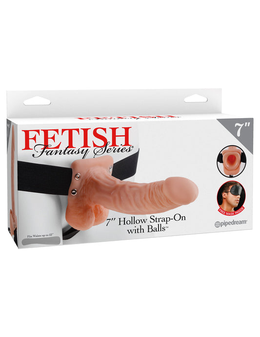 Pipedream Fetish Fantasy Series 7" Hollow Strap-On with Balls