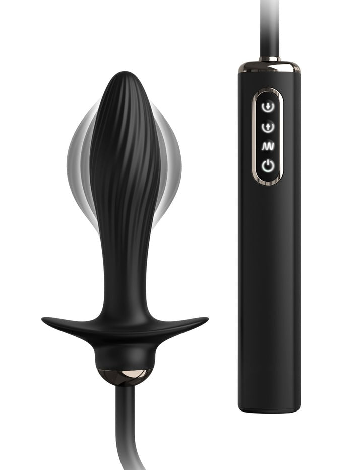 Pipedream Anal Fantasy Elite Collection Auto-Throb Inflatable Vibrating Plug - Black