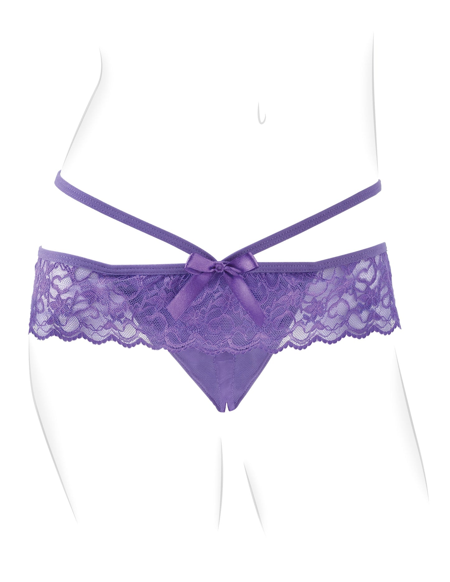Pipedream Fantasy For Her Rechargeable Crotchless Panty Thrill-Her with Remote Control