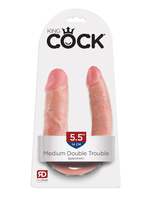 Pipedream King Cock Medium 5.5" Double Trouble Dong - Light