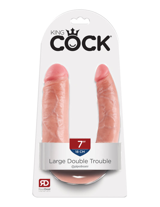 Pipedream King Cock Large 7" Double Trouble Dong - Light