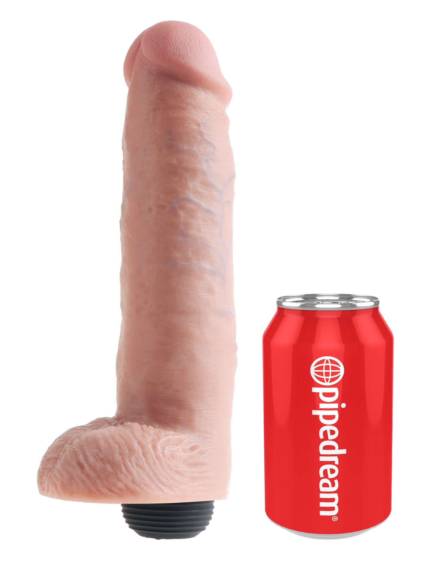Pipedream King Cock 10" Squirting Cock with Balls - Light