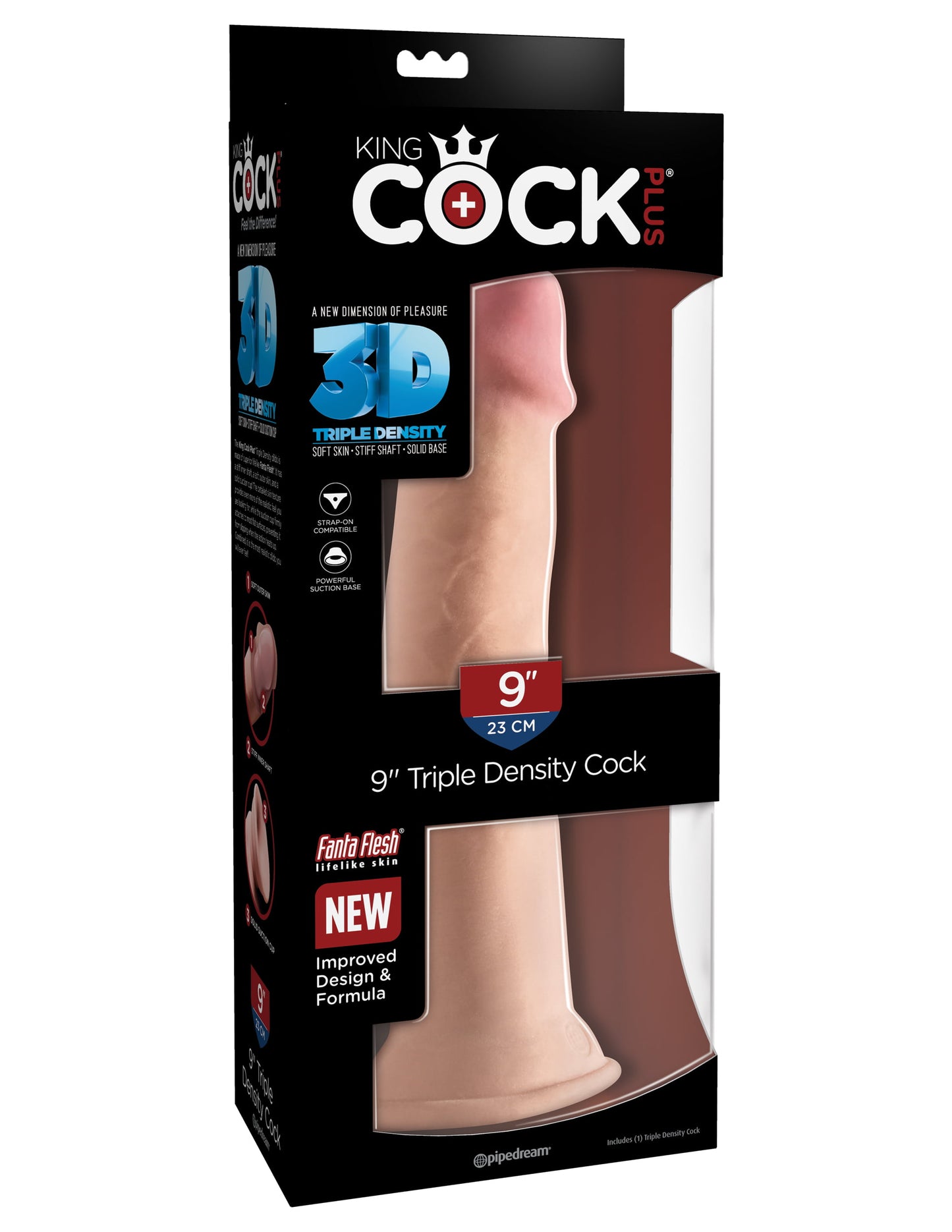 Pipedream King Cock Plus 9" Triple Density Cock