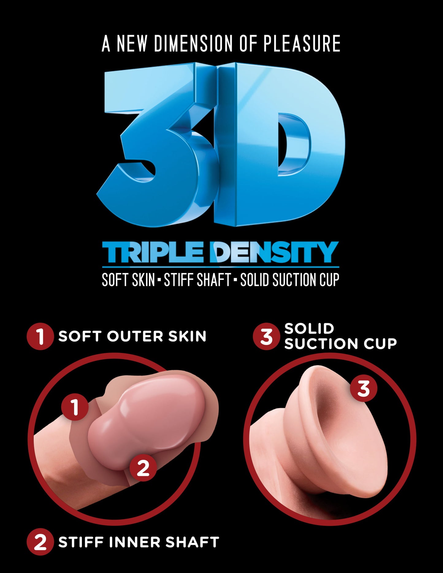 Pipedream King Cock Plus 8" Triple Density Cock with Balls