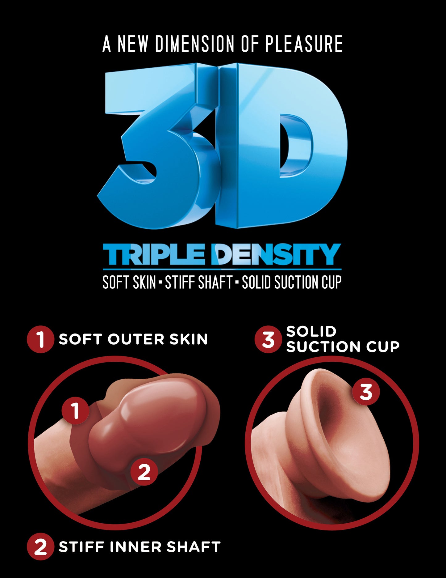 Pipedream King Cock Plus 6.5" Triple Density Cock with Balls