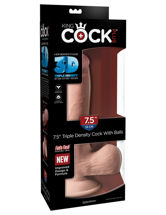 Pipedream King Cock Plus 7.5" Triple Density Cock with Balls