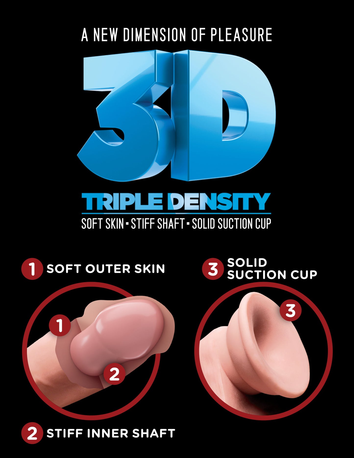 Pipedream King Cock Plus 7.5" Triple Density Cock with Balls