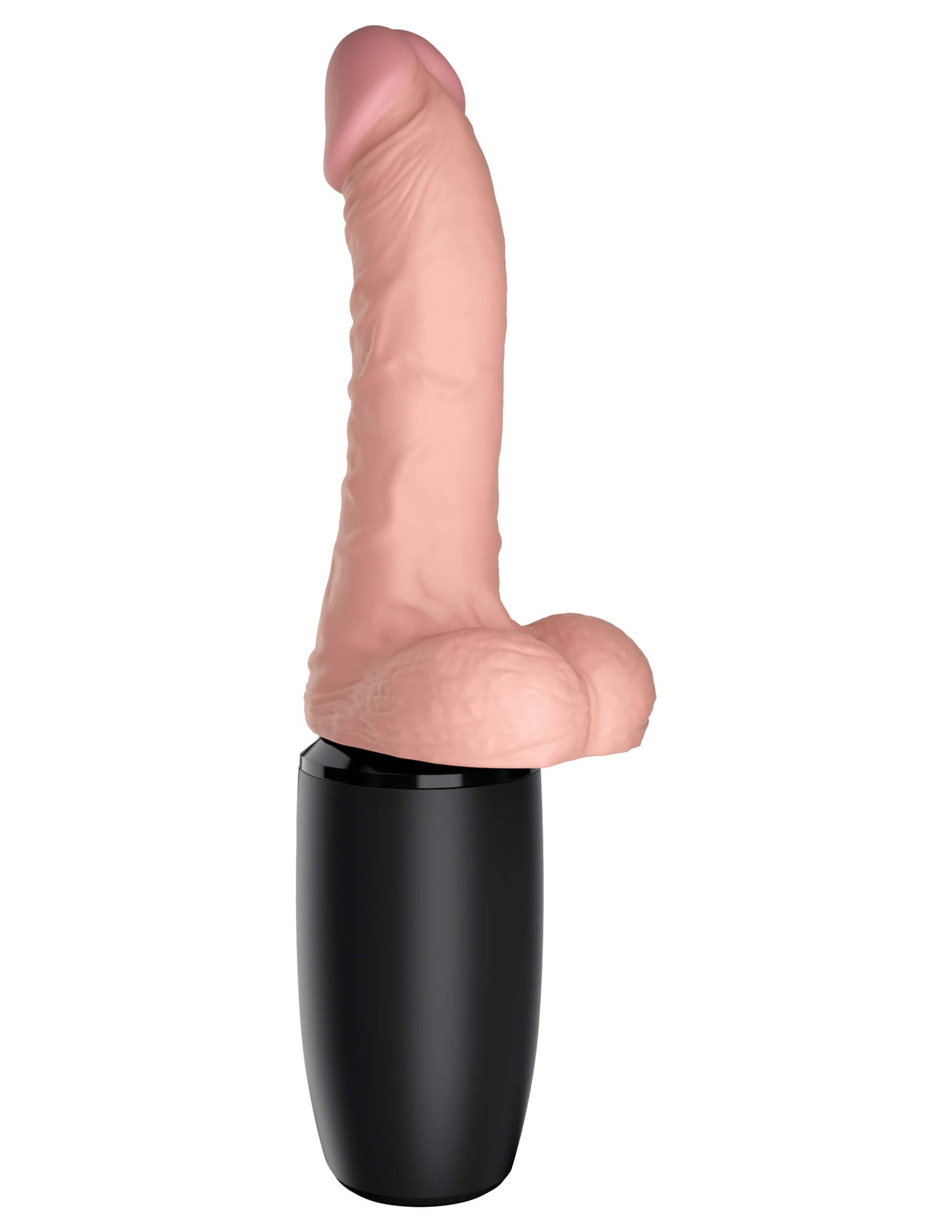 Pipedream King Cock Plus Triple Threat Warming Rechargeable 6.5" Thrusting Dong with Balls