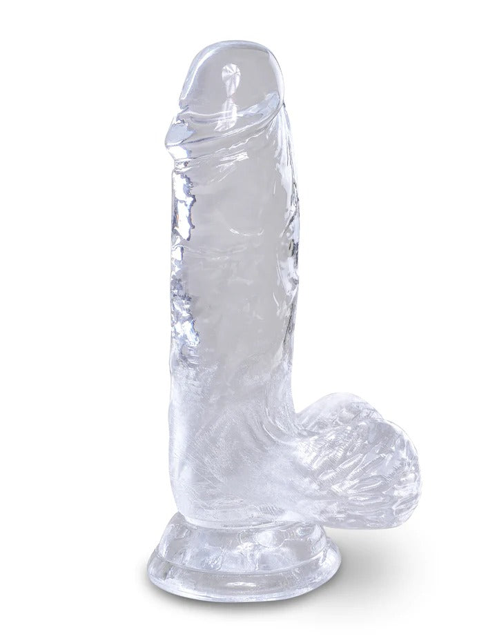 Pipedream King Cock Clear 5" Cock with Balls - Clear