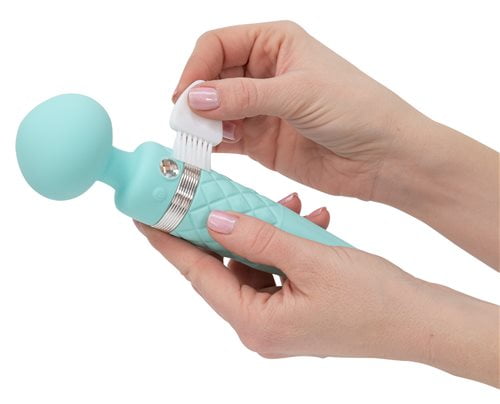 BMS Pillow Talk Sultry Dual Ended Warming Massager - Teal