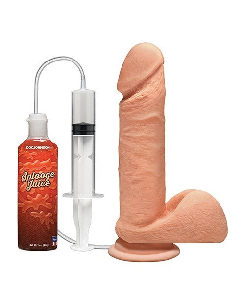 Doc Johnson The D Dual Density Perfect D Squirting 7" with Balls - Vanilla