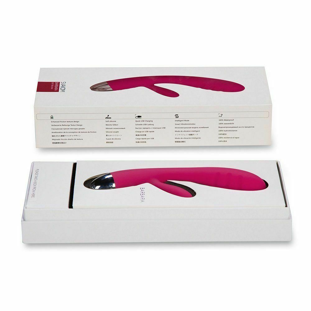Svakom Barbara Rechargeable Ribbed Dual Motor Vibrator - Plum