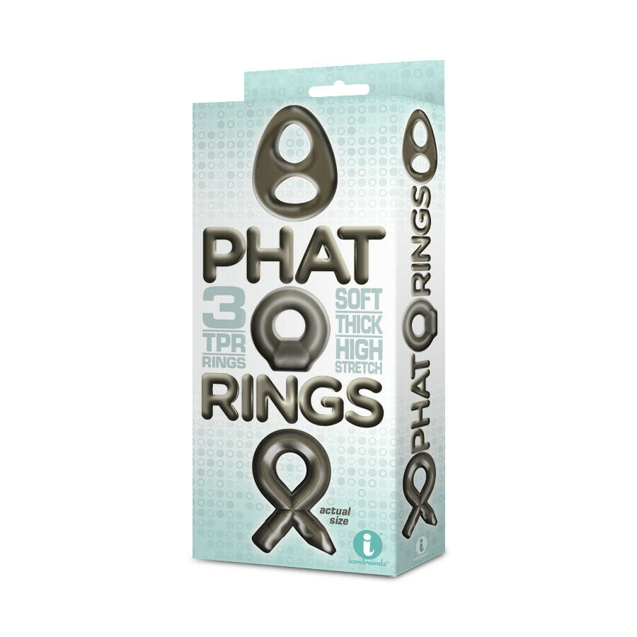 Icon Brands Phat Rings Chunky Cock Rings Smoke #1