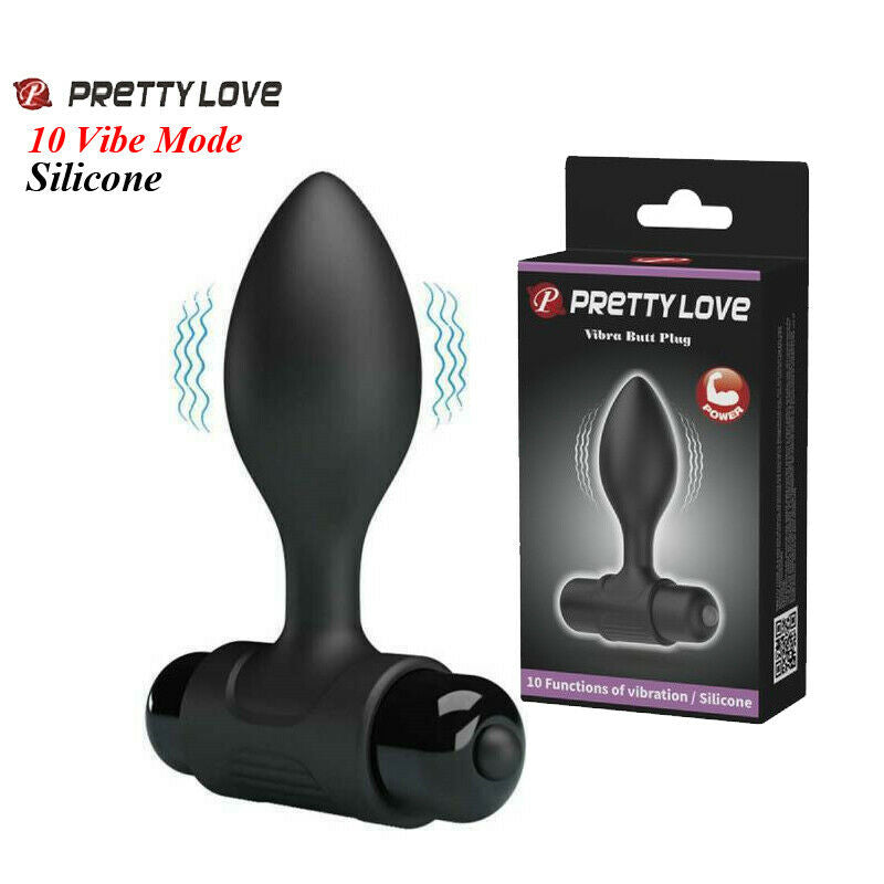 Pretty Love by Baile Vibra Vibrating Butt Plug - Black
