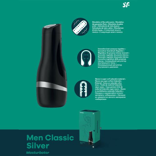 Satisfyer Men Classic Masturbator - Silver