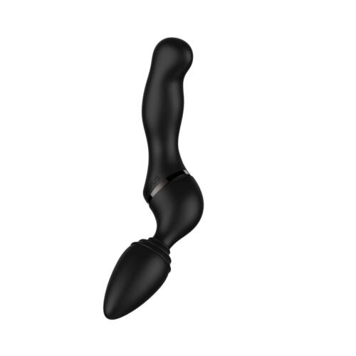 Nexus Revo Twist Interchangeable Vibrating Rotating Prostate & Perineum Massager with Remote Control - Black