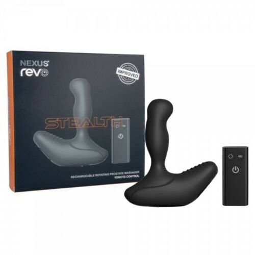 Nexus Revo Stealth Rechargeable Rotating Prostate Massager with Remote Control - Black