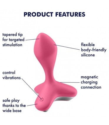 Satisfyer Game Changer Rechargeable Vibrating Plug - Pink