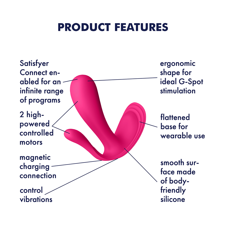 Satisfyer Top Secret + Wearable Vibrator with Anal Stimulation & App Control - Pink