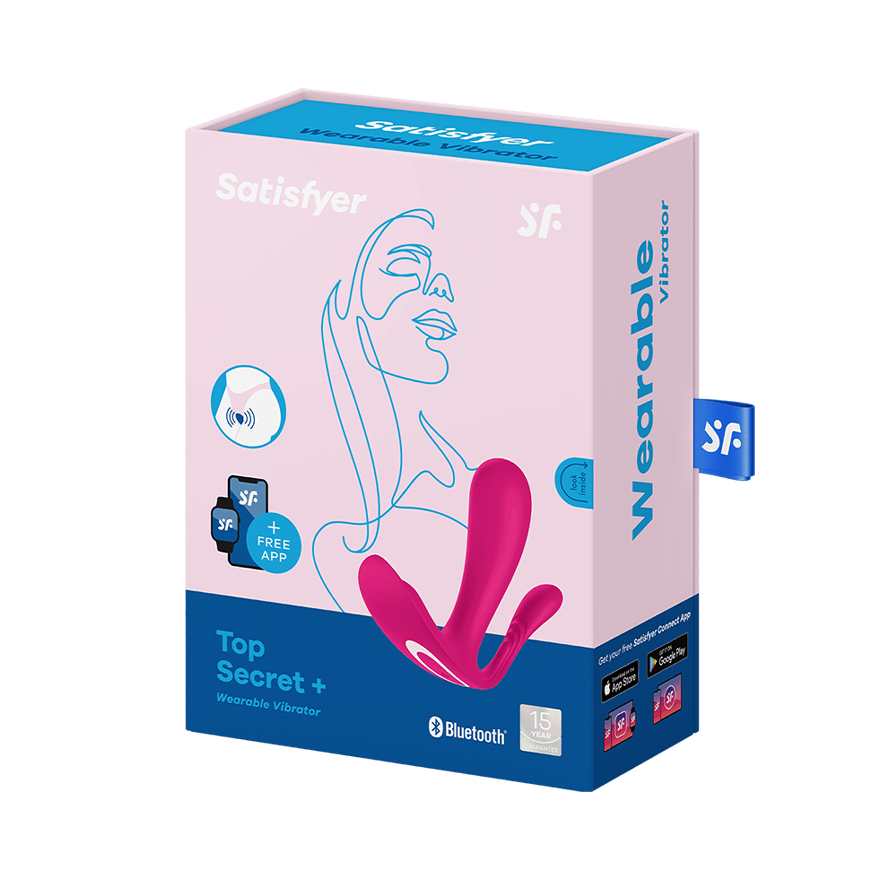 Satisfyer Top Secret + Wearable Vibrator with Anal Stimulation & App Control - Pink