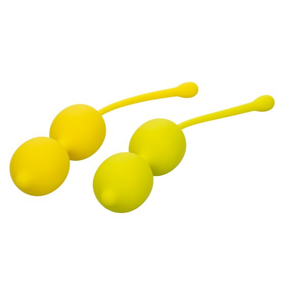 CalExotics Kegel Training 2pc Set - Lemon
