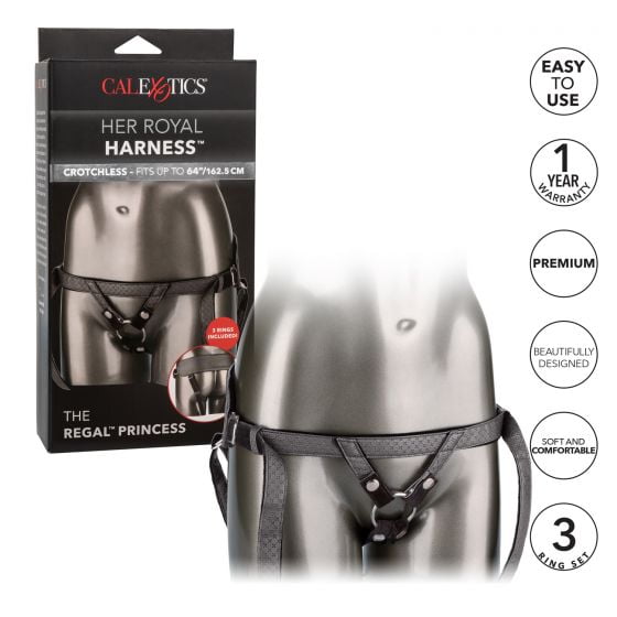 CalExotics Her Royal Harness The Regal Princess Crotchless Strap-On Harness