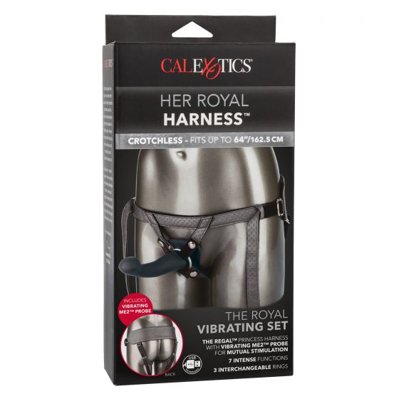CalExotics Her Royal Harness - The Royal Vibrating Set