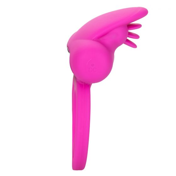 CalExotics Silicone Rechargeable Dual Clit Flicker Cock Ring