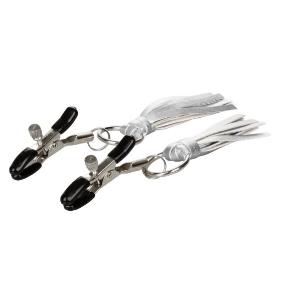 CalExotics Nipple Play Playful Tassels Nipple Clamps - Silver