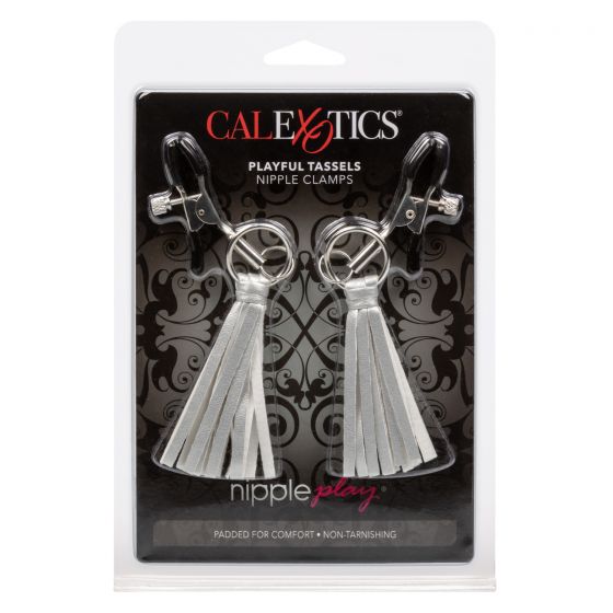 CalExotics Nipple Play Playful Tassels Nipple Clamps - Silver