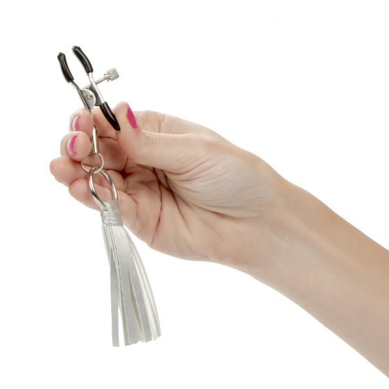 CalExotics Nipple Play Playful Tassels Nipple Clamps - Silver