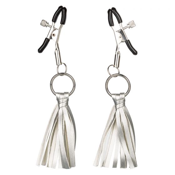 CalExotics Nipple Play Playful Tassels Nipple Clamps - Silver