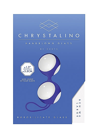 Shots Toys Chrystalino Ben Wa Glass Balls Large - White