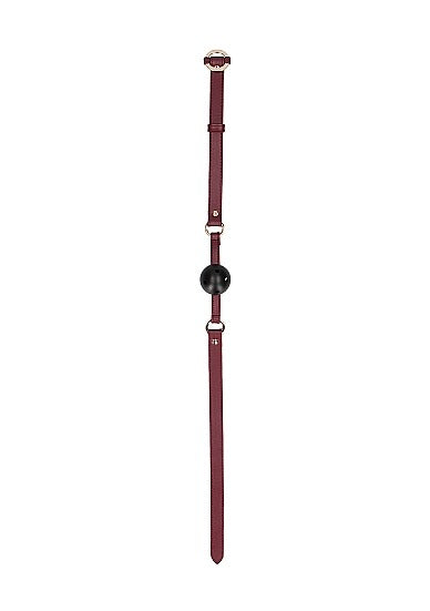 Shots Toys Ouch! Luxurious & Fashionable Breathable Ball Gag - Burgundy