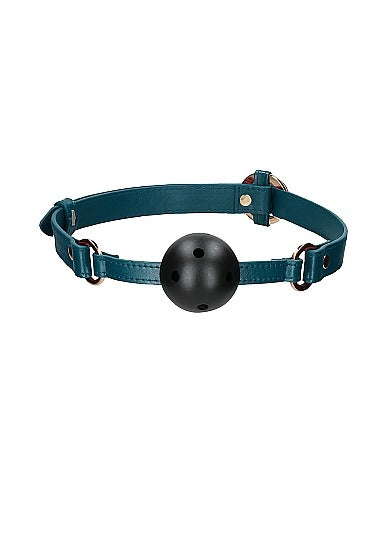 Shots Toys Ouch! Luxurious & Fashionable Breathable Ball Gag - Green