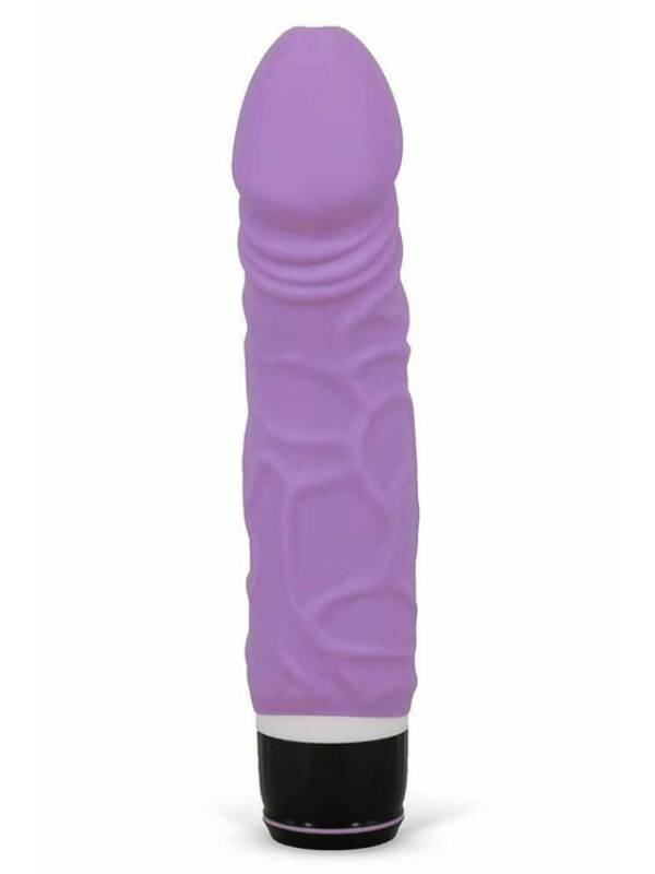 Seven Creations Silicone Classic Thick Veined Vibrator - Purple