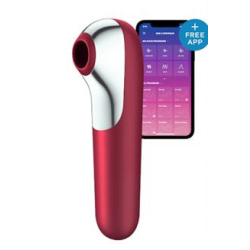 Satisfyer Dual Love Air Pulse Vibrator with App - Red