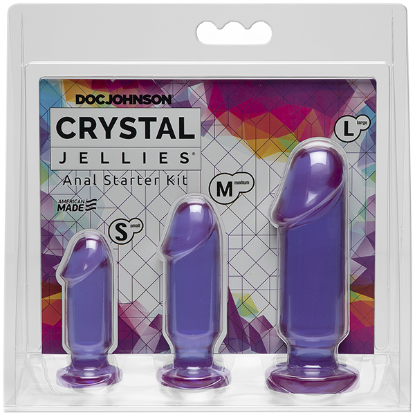 Doc Johnson Crystal Jellies Anal Starter Kit - Purple