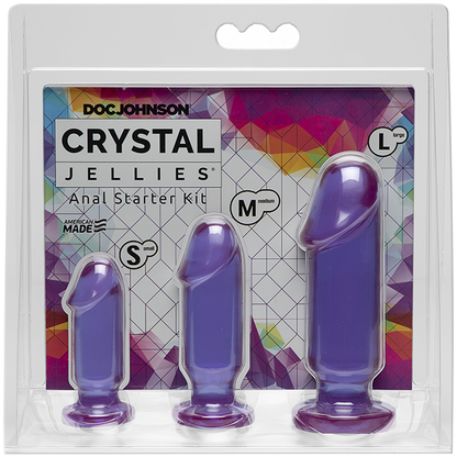 Doc Johnson Crystal Jellies Anal Starter Kit - Purple