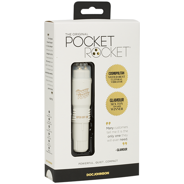 Pocket Rocket The Original Massager Black Limited Edition - White