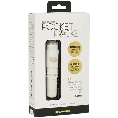 Pocket Rocket The Original Massager Black Limited Edition - White