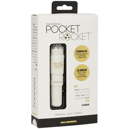 Pocket Rocket The Original Massager Black Limited Edition - White