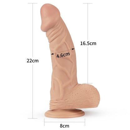 Lovetoy Real Extreme 9.0'' Realistic Dildo with Suction Cup Base - Light